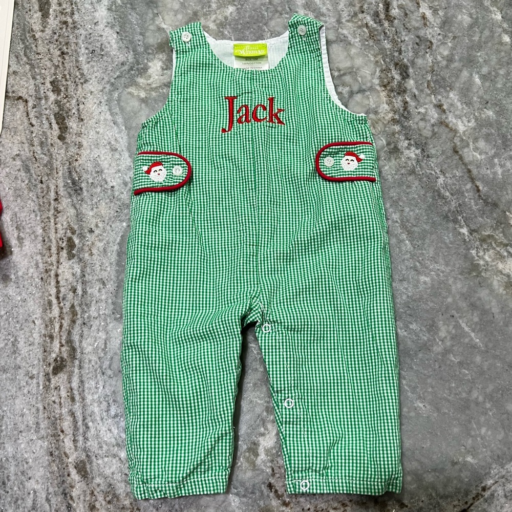 Christmas “Jack” overalls
